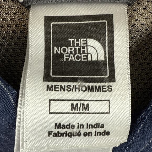 The North Face Button-Front Blue Striped 100% Cotton Long Sleeve Shirt Men's M - Picture 4 of 9